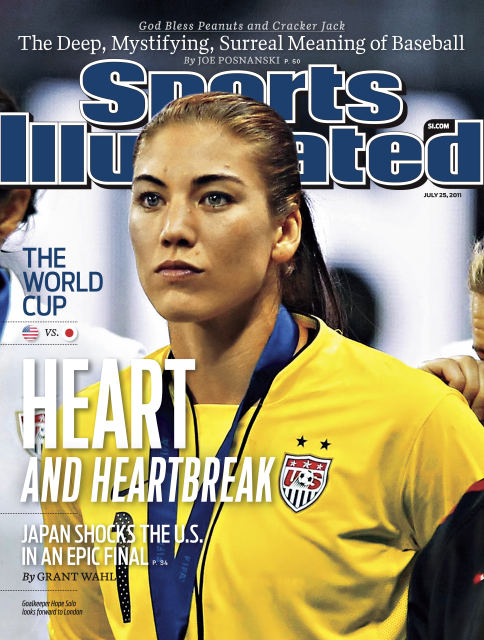 Hope Solo on the cover of Sports Illustrated 
