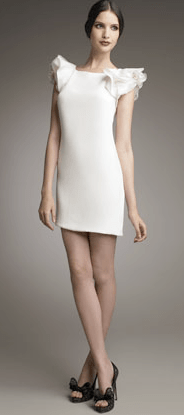 Ruffle-Sleeve Crepe Shift Dress ($660)