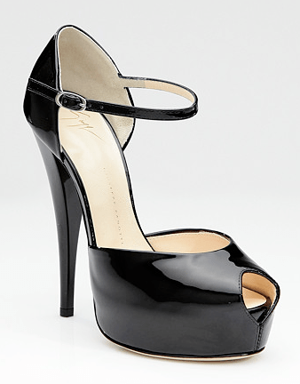 Giuseppe Zanotti Patent Leather Peep-Toe Mary Jane Pumps
