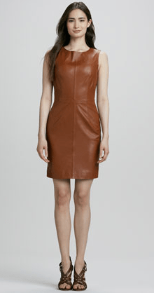 Trina Turk Carnequie Sleeveless Leather Dress