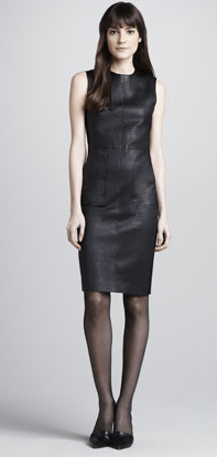 Vince Ponte-Side Leather Dress