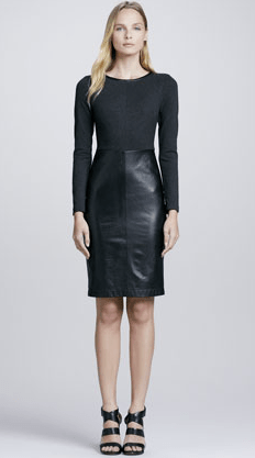 Trina Turk Sutherland Leather-Skirt Dress